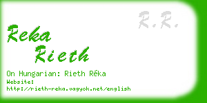 reka rieth business card