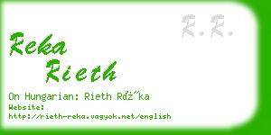 reka rieth business card